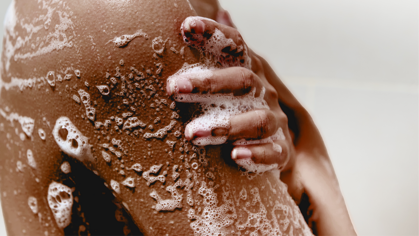 Folliculitis body wash on woman's arm